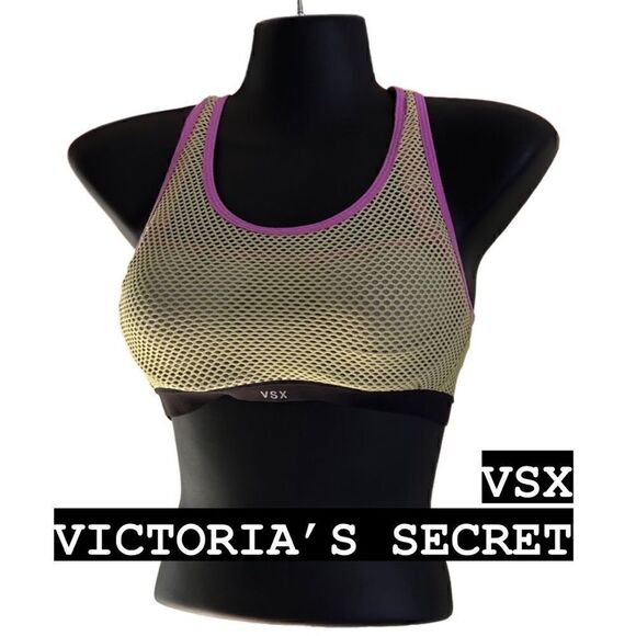 VSX Victoria’s Secret multicolored sports active bra top size 32B - Picture 1 of 6